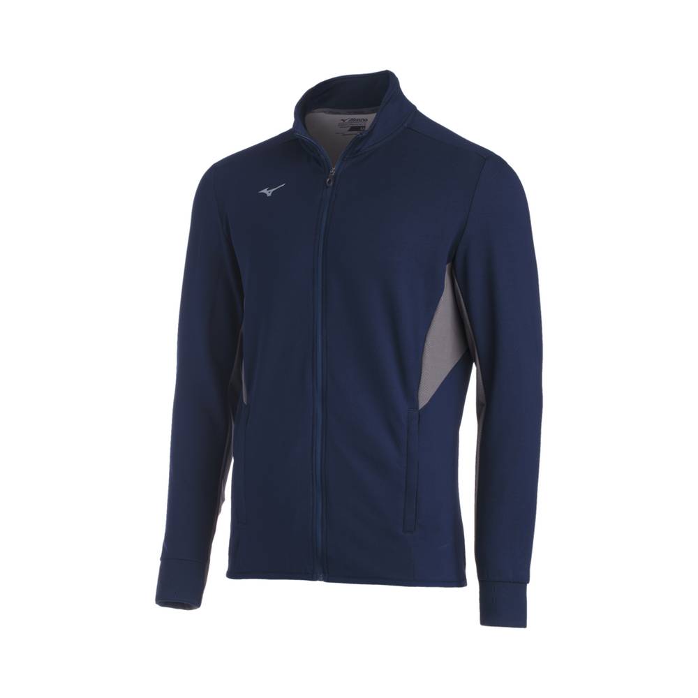 Giacca Mizuno Elite Thermal Uomo - Blu Marino/Grigie - 09123-KZPS